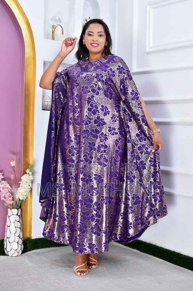 Floral-Patterned African Bubu / Kaftan Dress - thumbnail 5