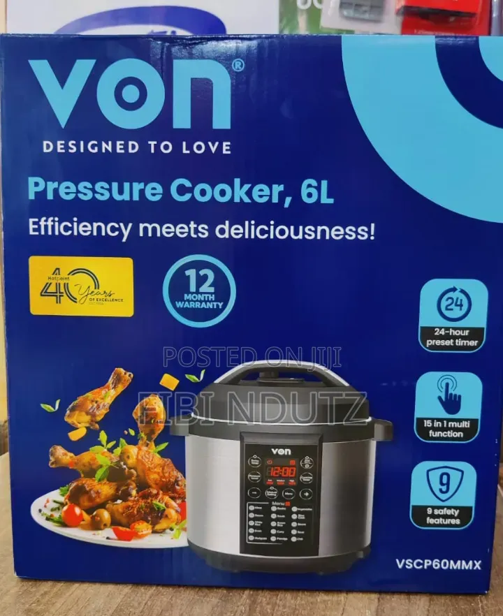 Von Electric Pressure Cooker 6litres Von Pressure Cooker