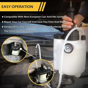 3l Manual Brake Fluid Bleeder Kit With 1l Brake Fluid Extractor