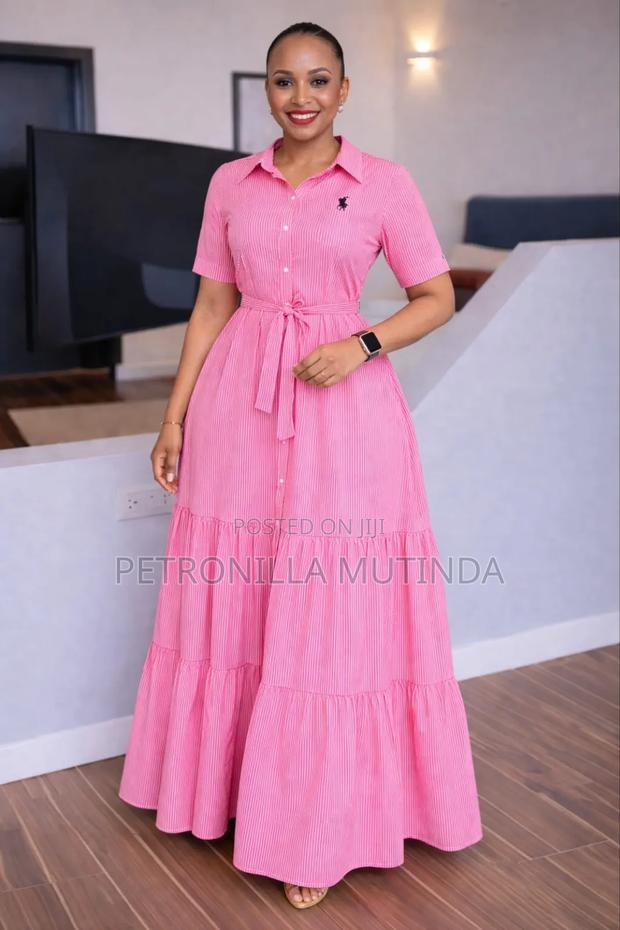 Elegant Ladies Pink Maxi Dress