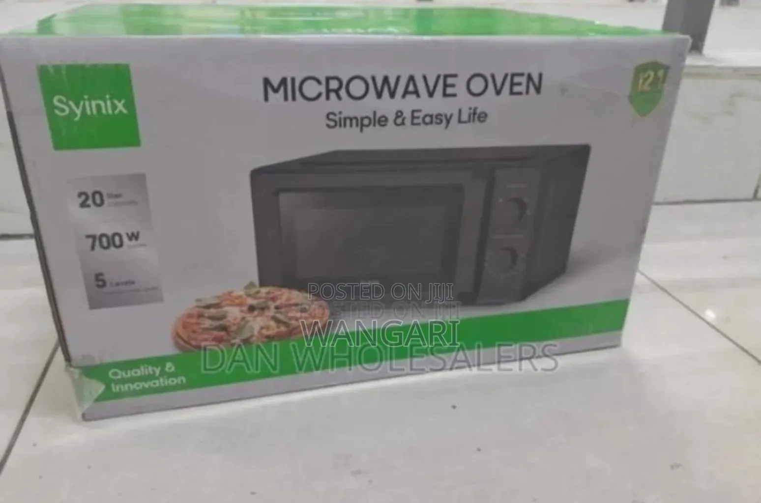 Newly Restocked Syinix 20l Microwave. With Knobs Setting