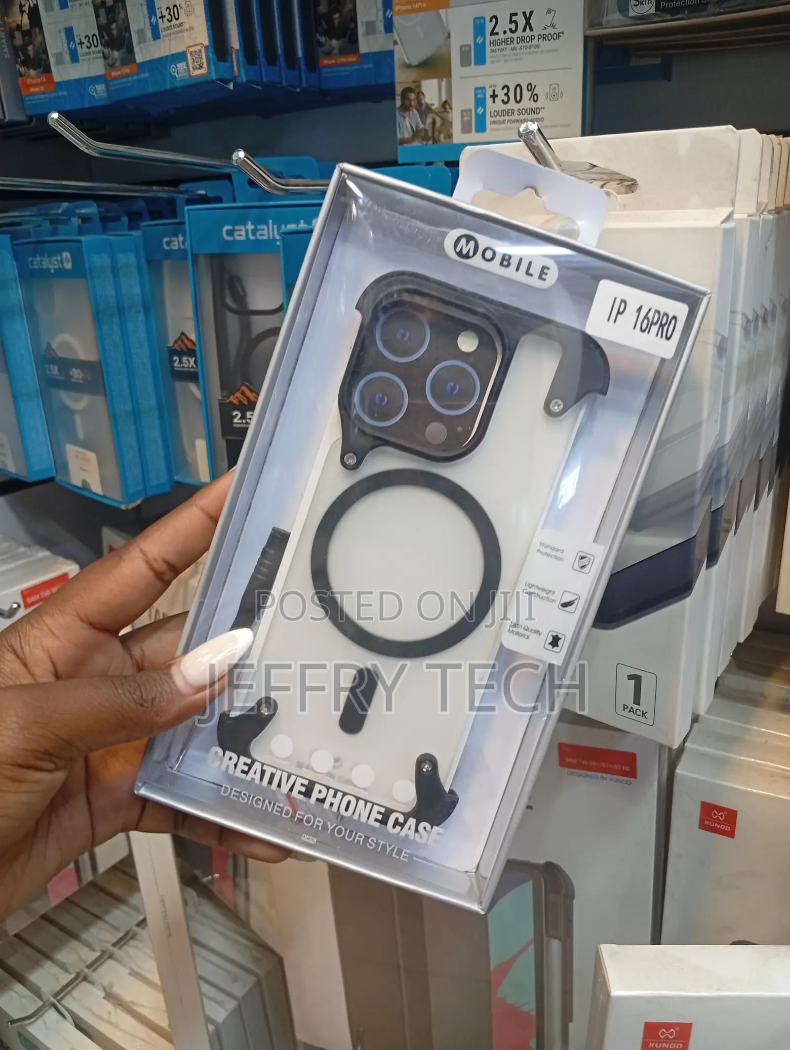 Rameless Mechanical-Style Phone Case Designed for the iPhone 16 Pro.