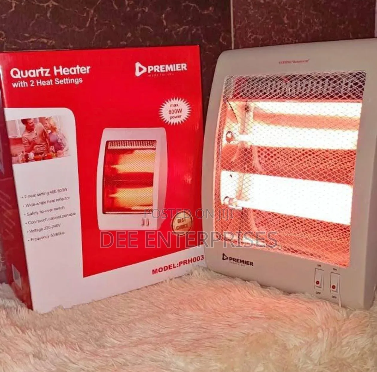 Premier Quartz Heater With 2 Heat Setting