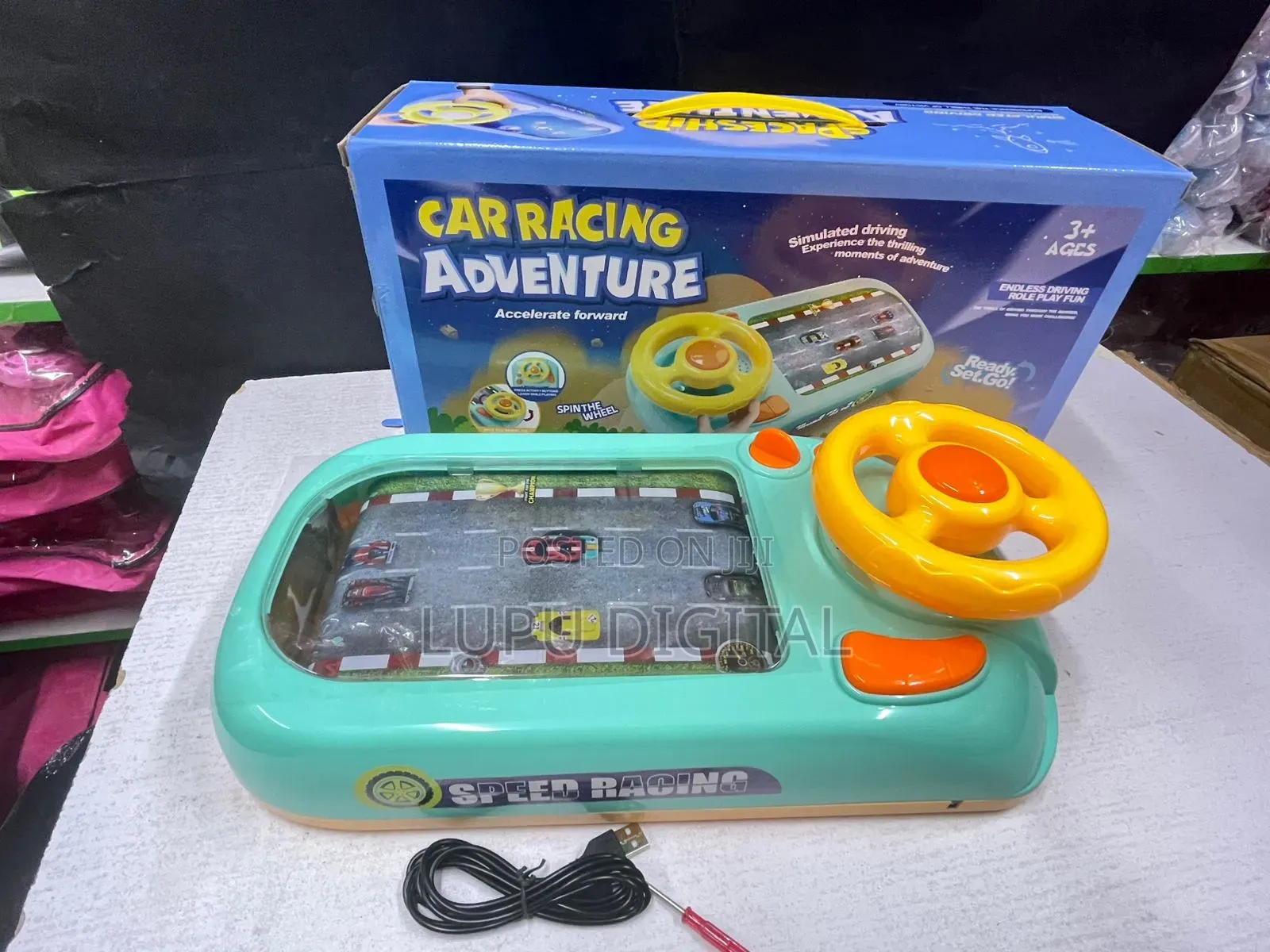 Kids Car Racing Adventure Toy Driving Steering Wheels