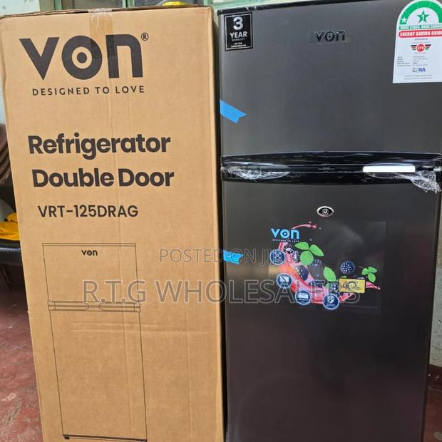Von 125l Double Door Fridge Direct Cool