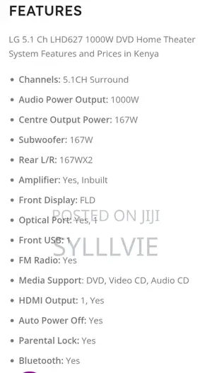 Lg 5.1 DVD Home Theater System in Kakamega Near Shinyalu Bar Stage