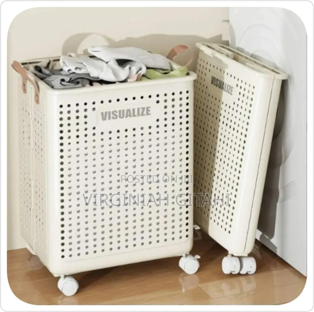 Foldable Multipurpose Hamper Basket With Wheel