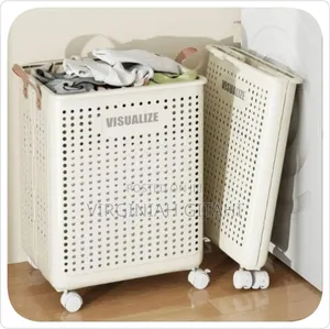 Foldable Multipurpose Hamper Basket With Wheel