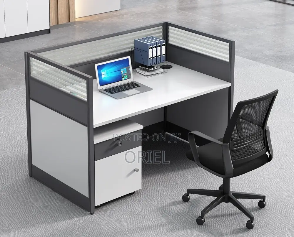 Office Workstation : Modular1-Way Office Workstation Desk Unit