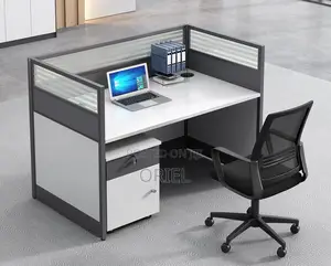 Office Workstation : Modular1-Way Office Workstation Desk Unit