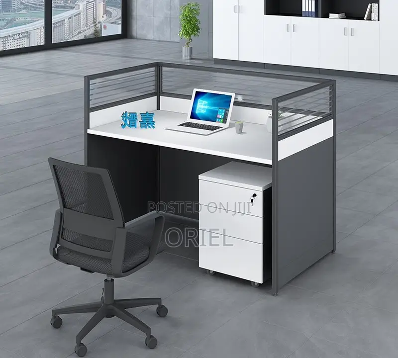 Office Workstation : Modular1-Way Office Workstation Desk Unit