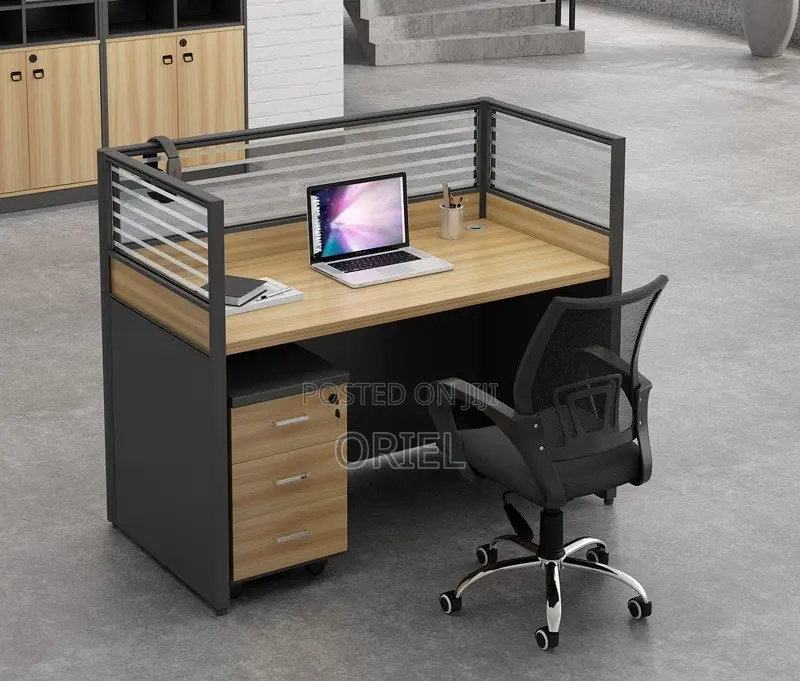 Office Workstation : Modular1-Way Office Workstation Desk Unit
