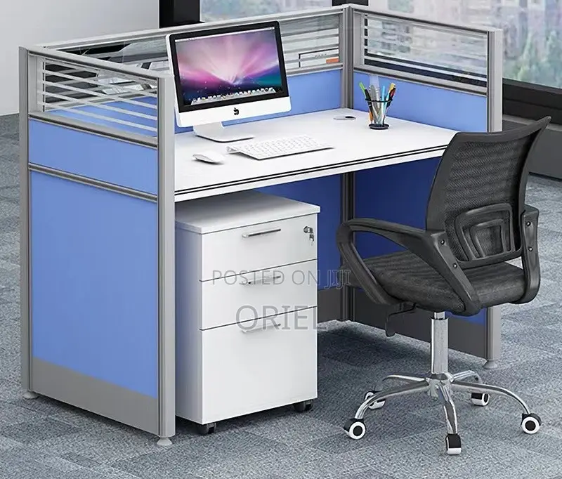 Office Workstation : Modular1-Way Office Workstation Desk Unit