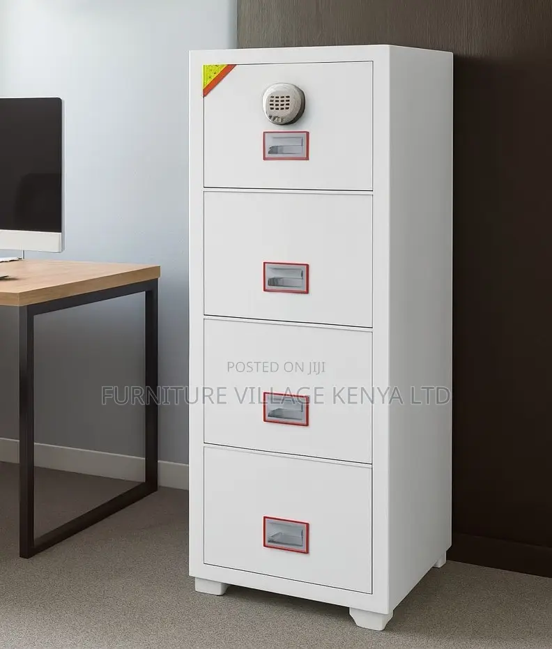 Office Safe; 4-Drawer Fireproof Executive Office Safe