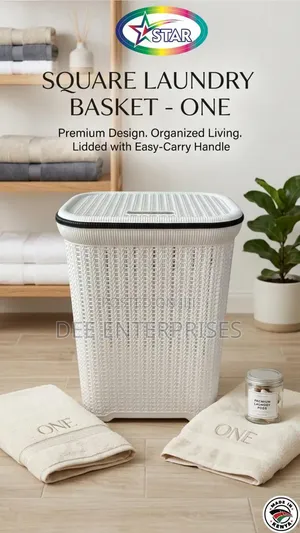 Square Laundry Basket With Lid