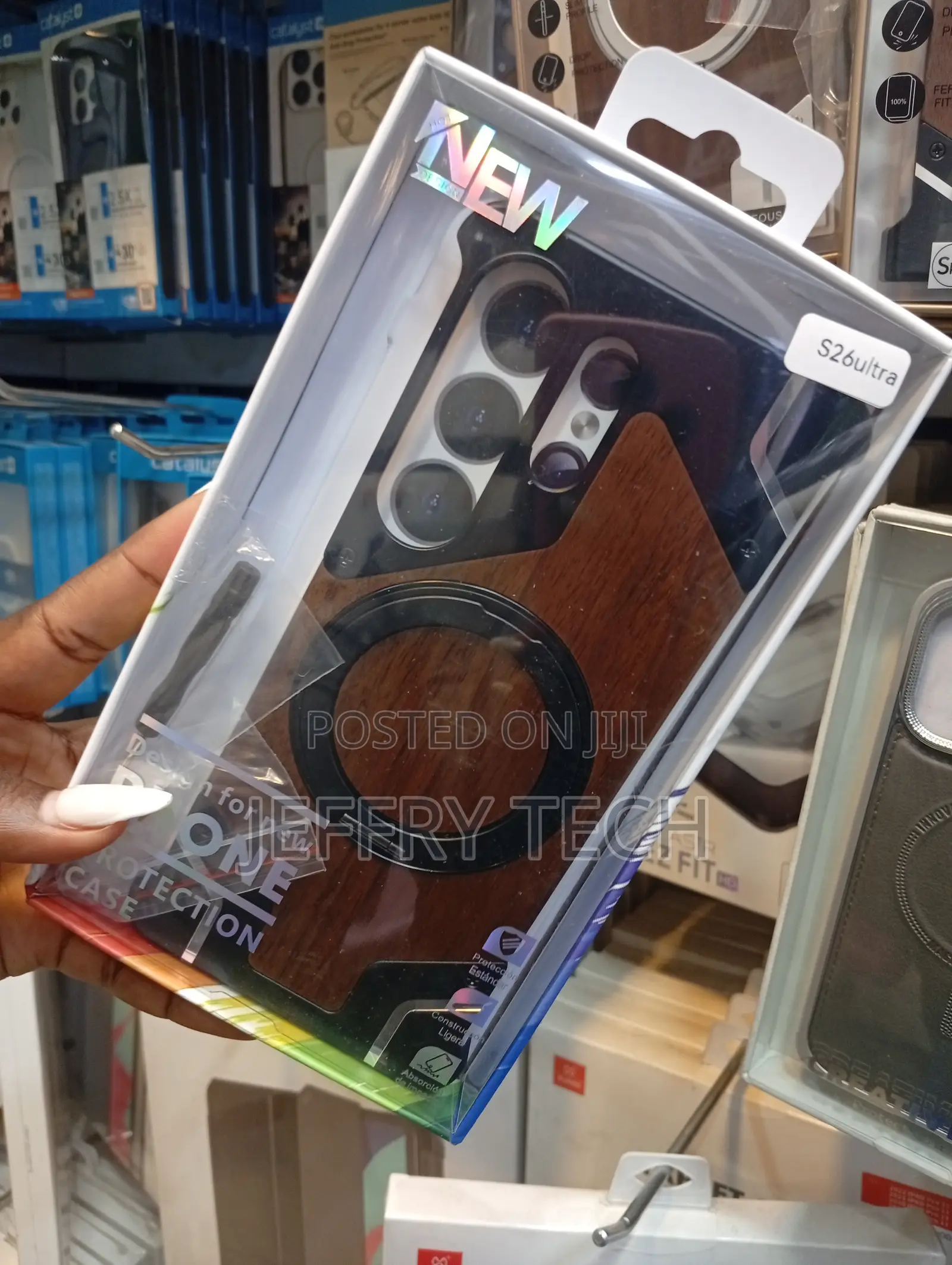 Generic Metal Wood Grain Frameless Case the Samsung Galaxy S25 Ultra