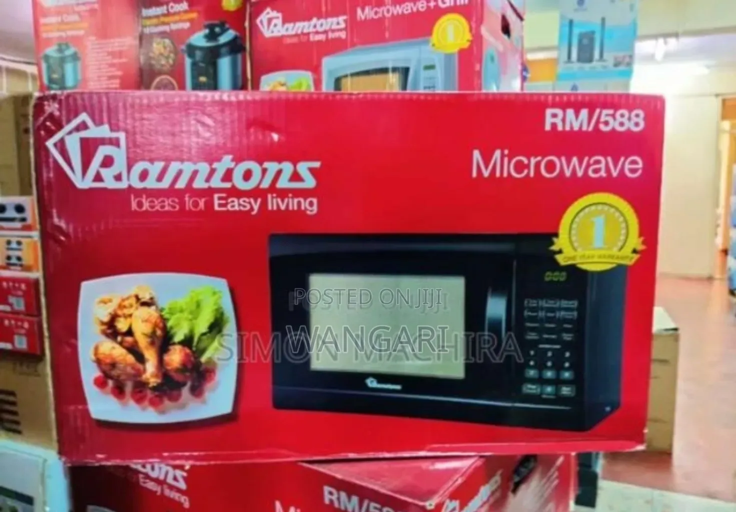 Colour Black. Nw Ramtons Digital Microwave 23litres Rm5886