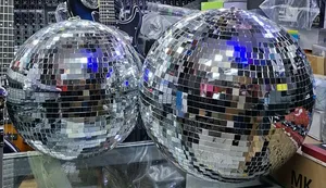 Silver Mirror Disco Ball - Reflective Glass Party Event Decor
