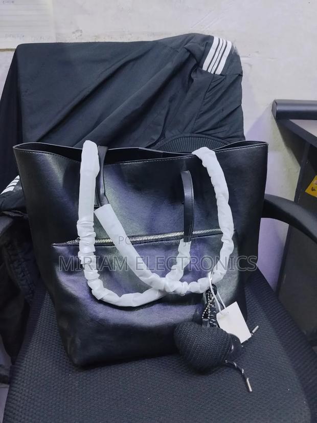 Two in 1 Black Leather Bag on Offer