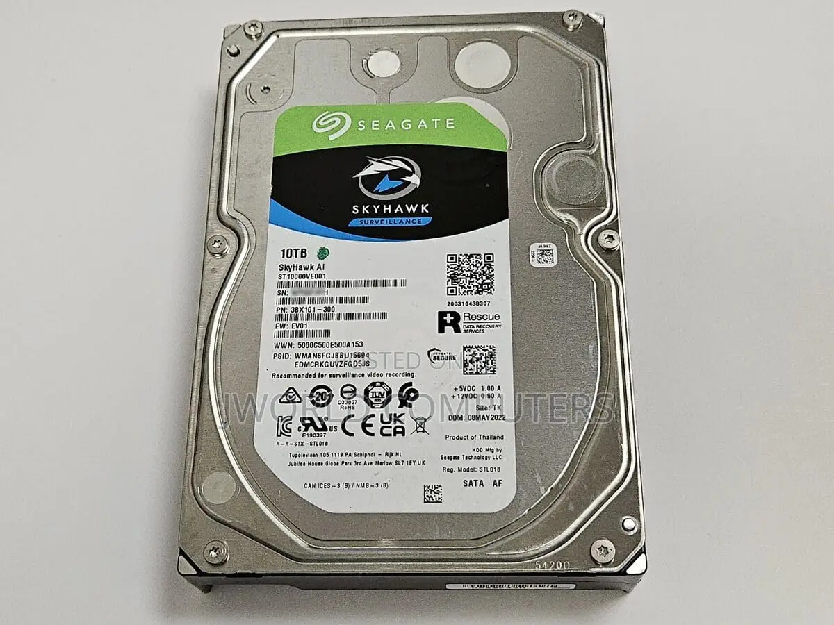 Seagate Skyhawk Hard Drive 10tb Surveillance - St10000ve001