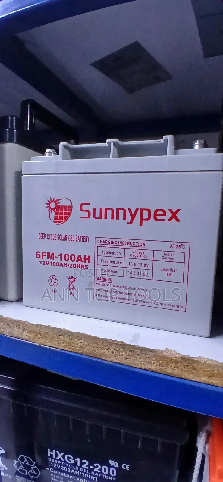 100 Ah Solar Sunnypex Battery