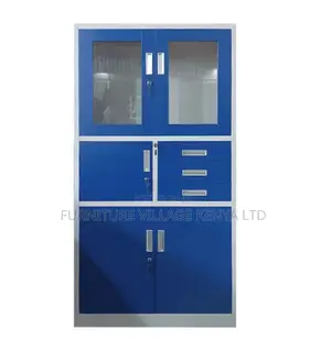 Office Cabinet;Blue Office Storage Cabinet With Security Lock