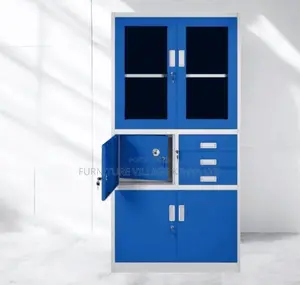 Office Cabinet;Blue Office Storage Cabinet With Security Lock
