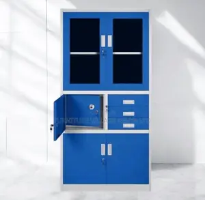 Office Cabinet;Blue Office Storage Cabinet With Security Lock