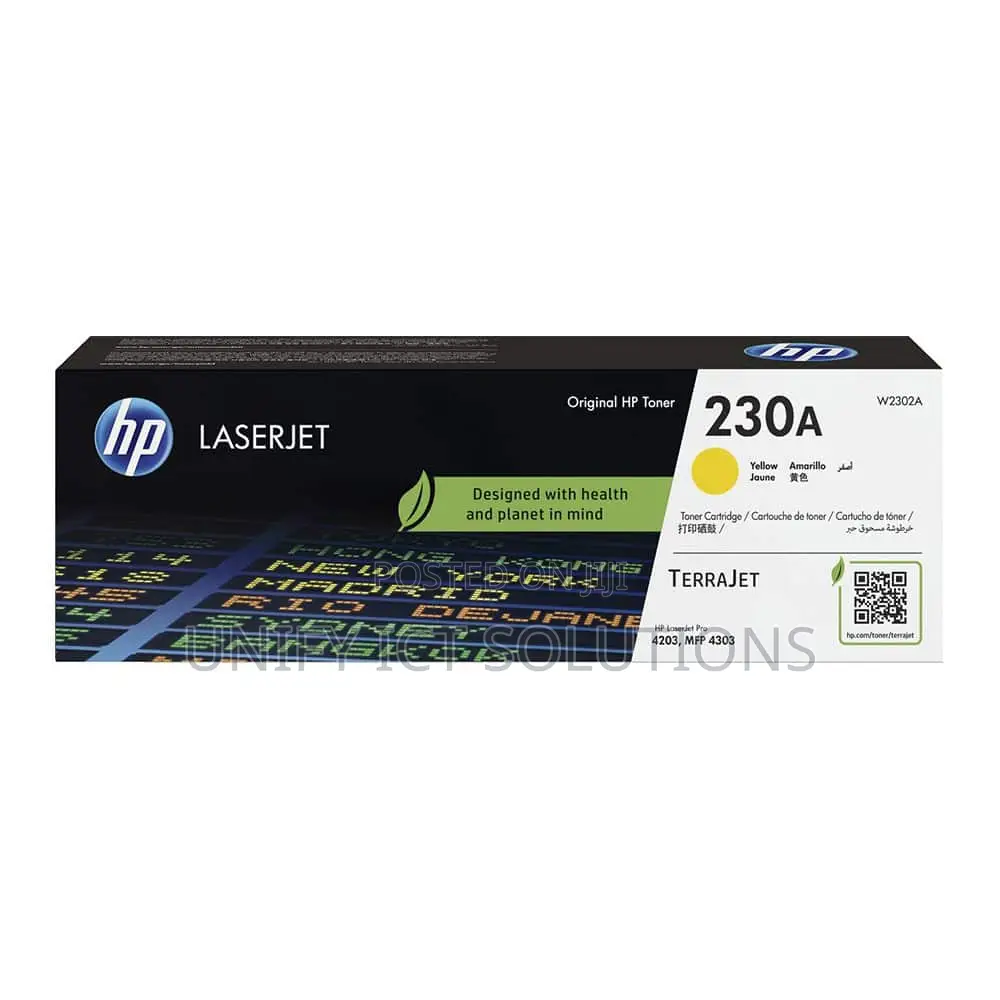 Hp 230a Yellow Original Laserjet Toner Cartridge - W2302a