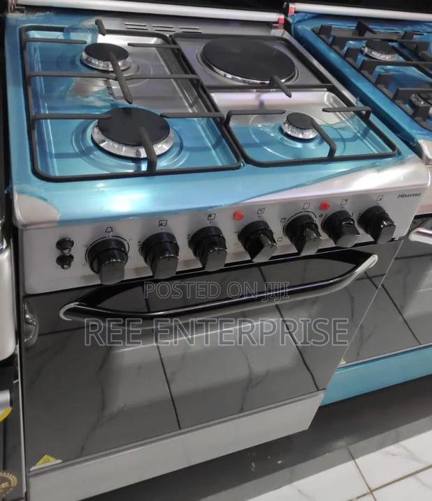 Hisense 60x60, 3 Gas Jet Burners + 1 Rapid Hot Plate,Auto-Ignition,