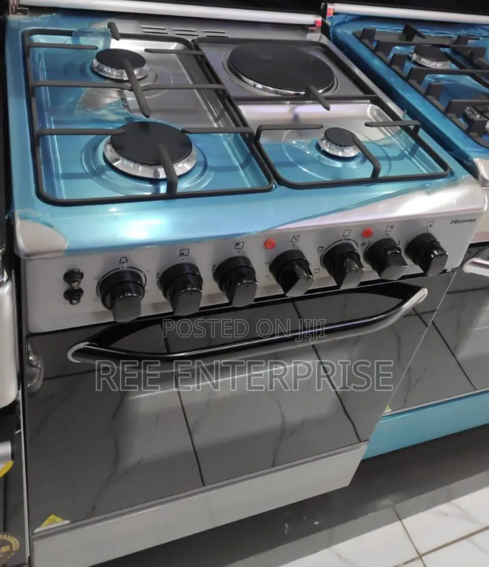 Hisense 60x60, 3 Gas Jet Burners + 1 Rapid Hot Plate,Auto-Ignition,