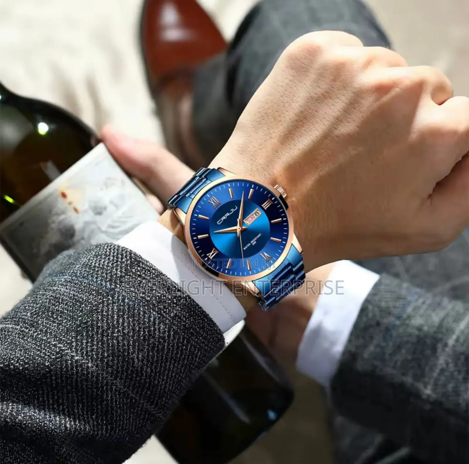 Crrju 2175 Men Day Date Gents Watch