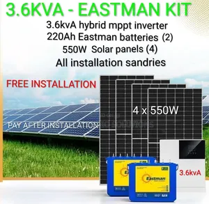 3.6kva - Eastman Offgrid System -(4)550w Solar -(2)220ah Batteries