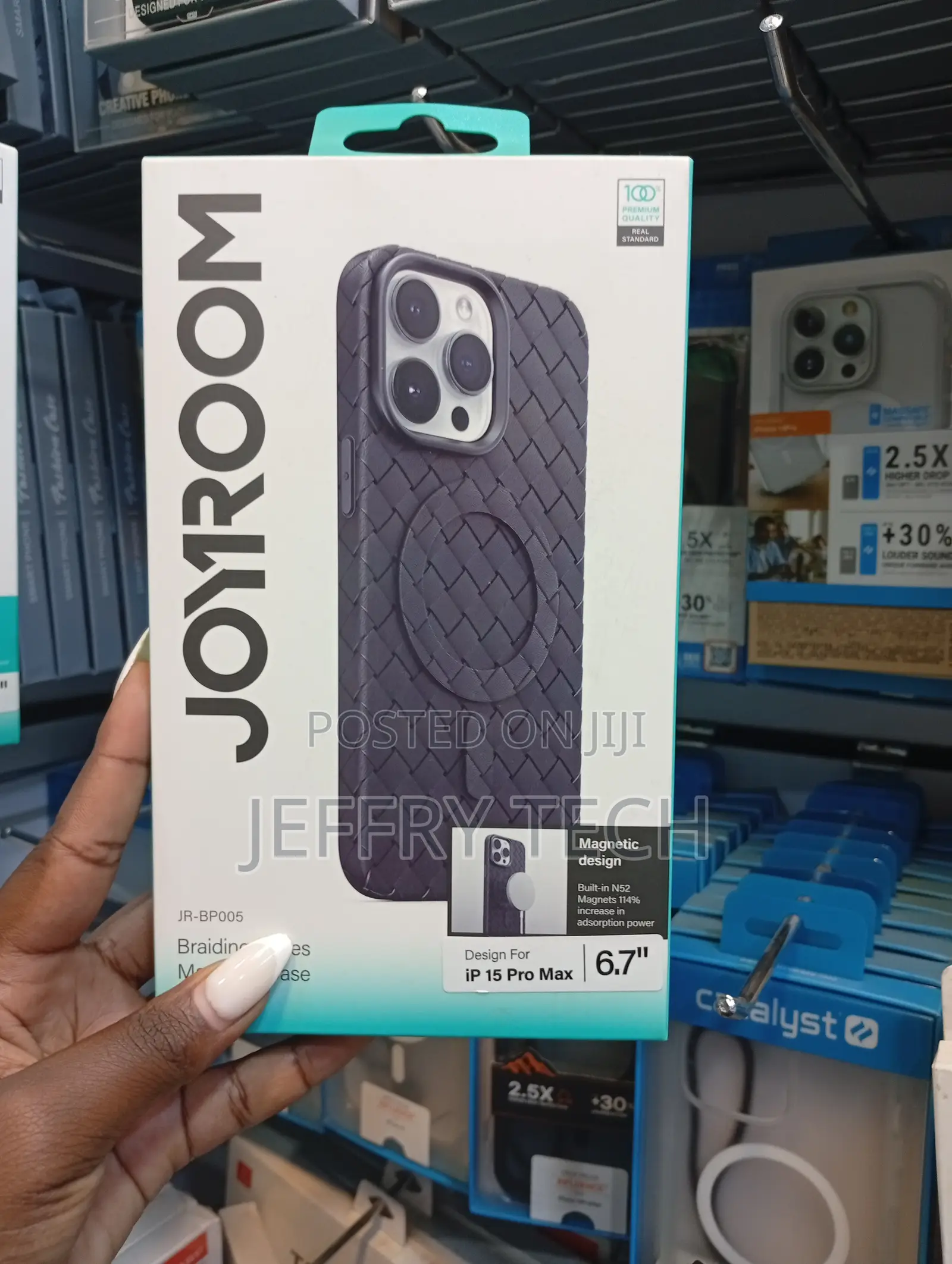 Braided Series Magnetic Tpu Case Designed for the iPhone 15 Pro Max