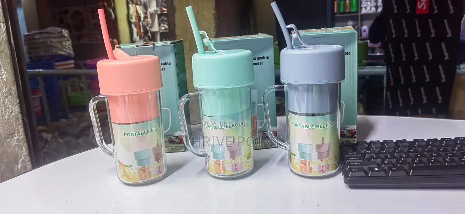 Mini Straw Juice Cup Portable Fruit