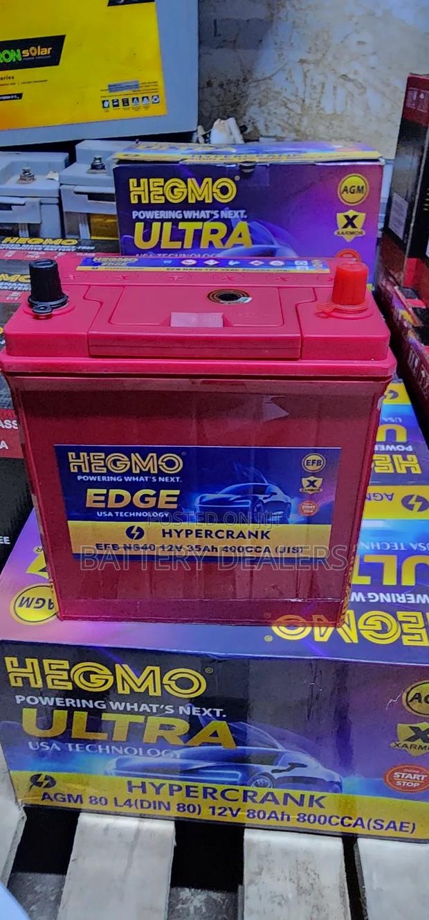Hegmo Car Battery Ns40 Efb Start Stop, Idle Stop, Istop