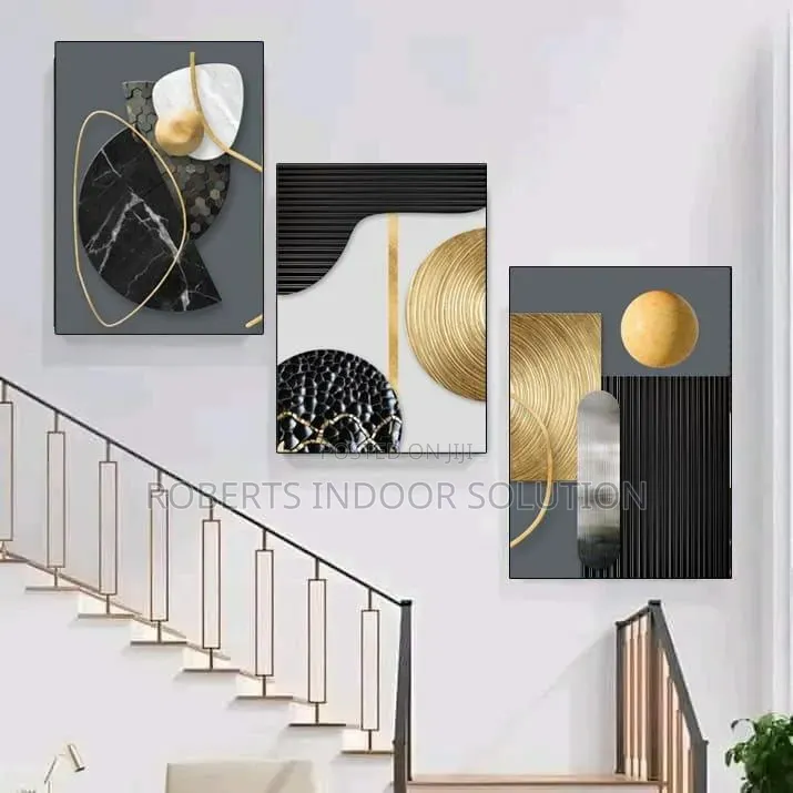 Abstract Black Marble Texture Wall Decor