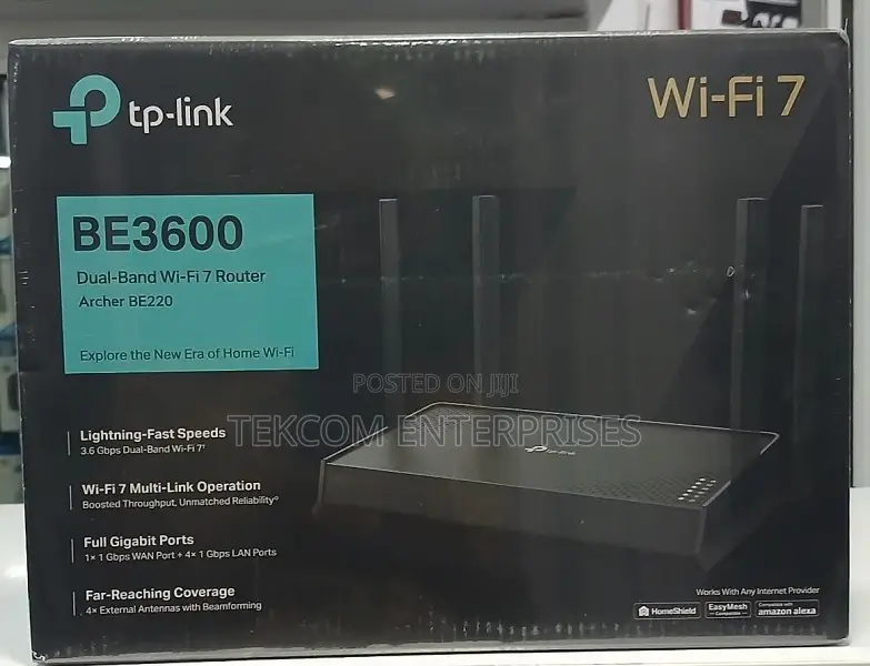 Tp-Link Be3600 Wireless Dualband Gigabit Wi-Fi7 Router Tl-Archer Be220