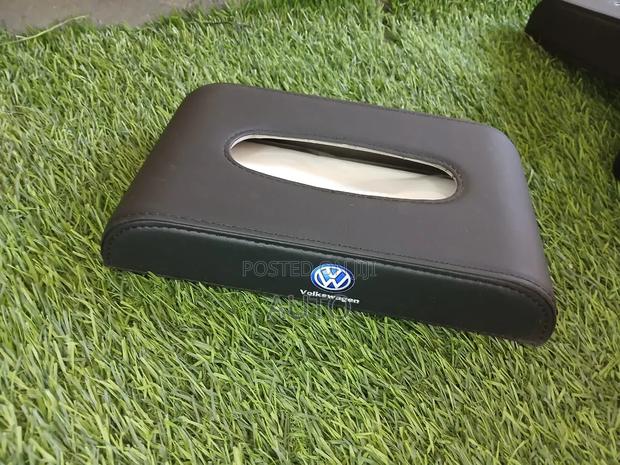 Volkswagen Car Tissue Box Holder – Leather Seat Organizer