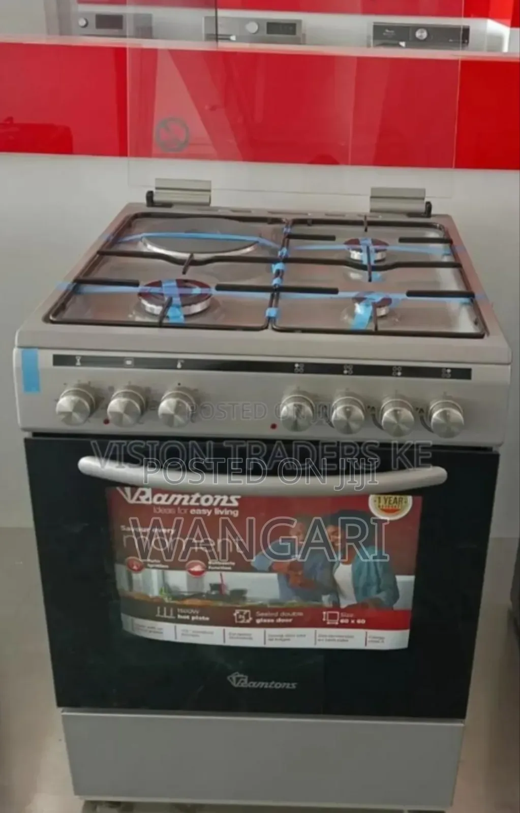 3+1 Cooker. With Warranty Ramtons 60*60 Cooker Rc606