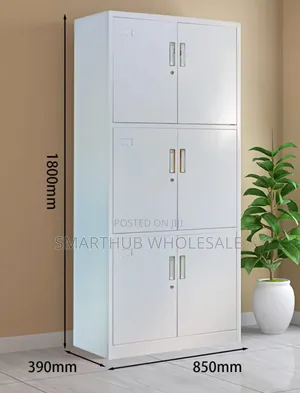 6 Locker Metallic Office Cabinet