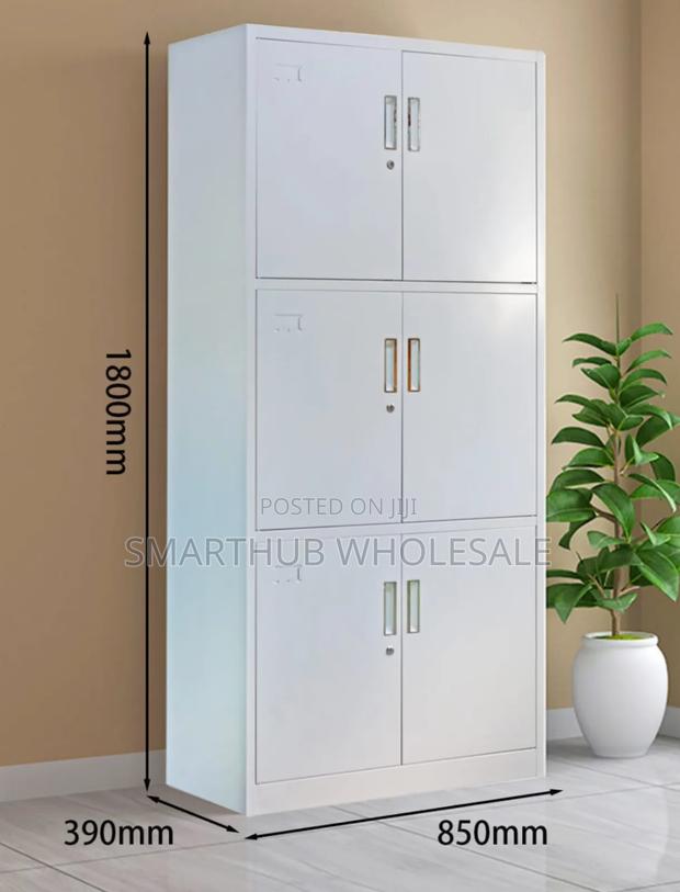 6 Locker Metallic Office Cabinet