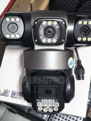 High-Definition Triple Lens 4g Sim CCTV 24/7 Electric Powered