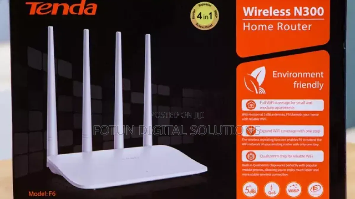 Tenda Router F6 2.4ghz With 4antennas