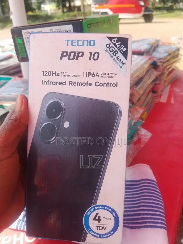 New Tecno Pop 10 64 GB Black