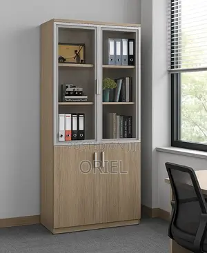Office Cabinet : Lockable 2-Door Wooden Office Filing Cabinet