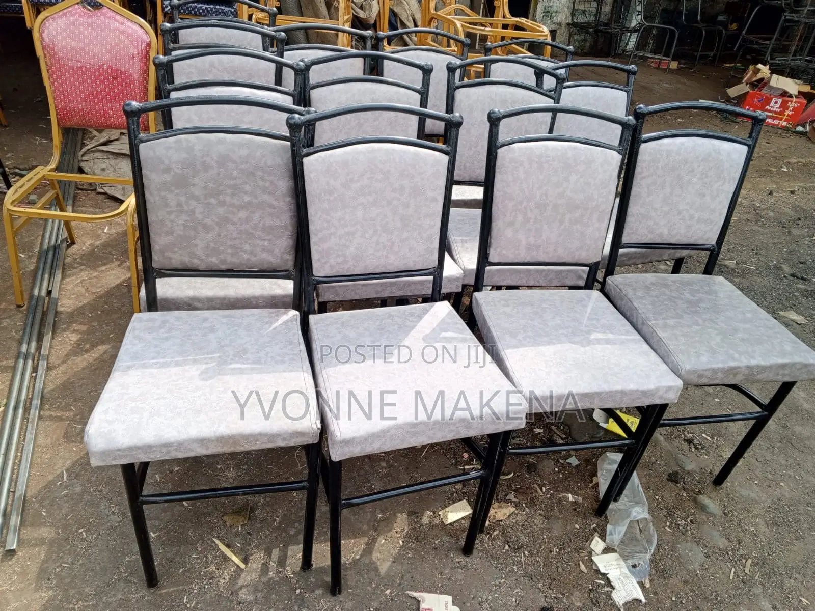 Grey Black Restaurant and Club Chairs