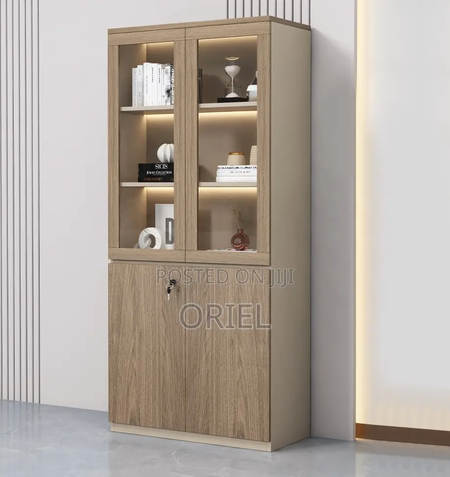 Office Cabinet : Lockable 2-Door Wooden Office Filing Cabinet