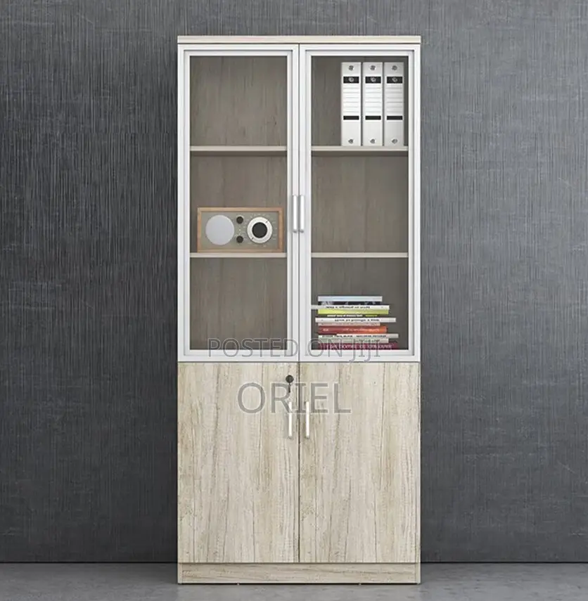 Office Cabinet : Lockable 2-Door Wooden Office Filing Cabinet