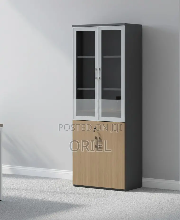 Office Cabinet : Lockable 2-Door Wooden Office Filing Cabinet